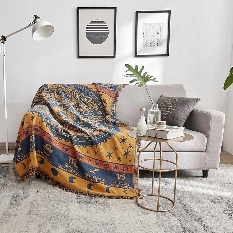 Zodiac Boho Throw Blanket - Glova