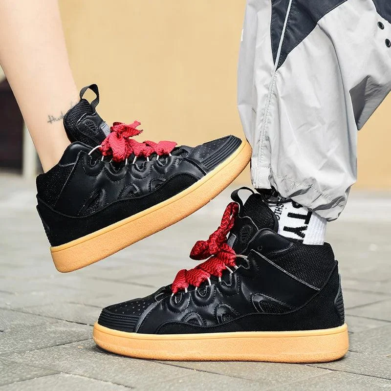 Zodie Wide Shoe Lacing UNISEX High Top Sneakers - Glova