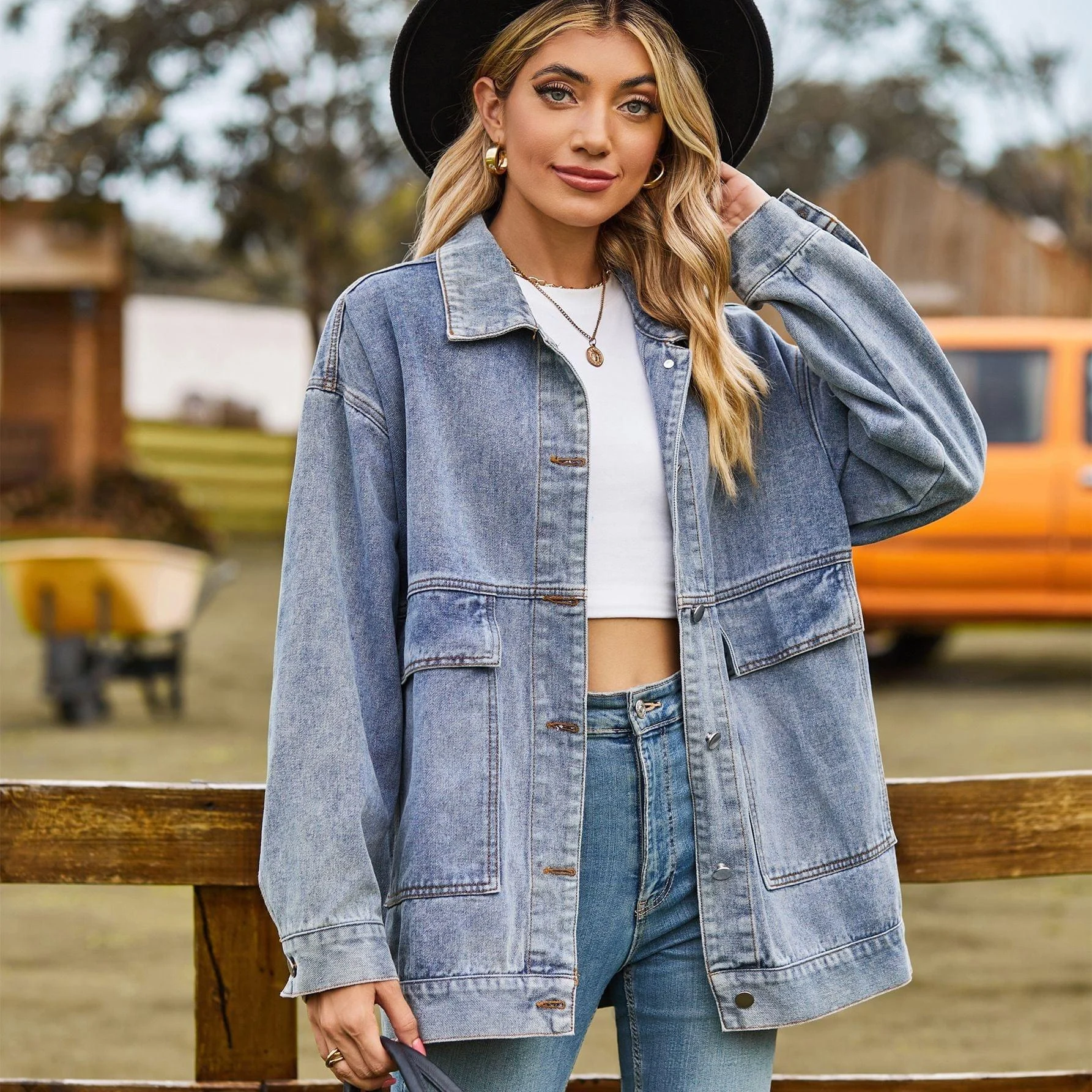 Zoe Oversized Denim Jacket - Glova