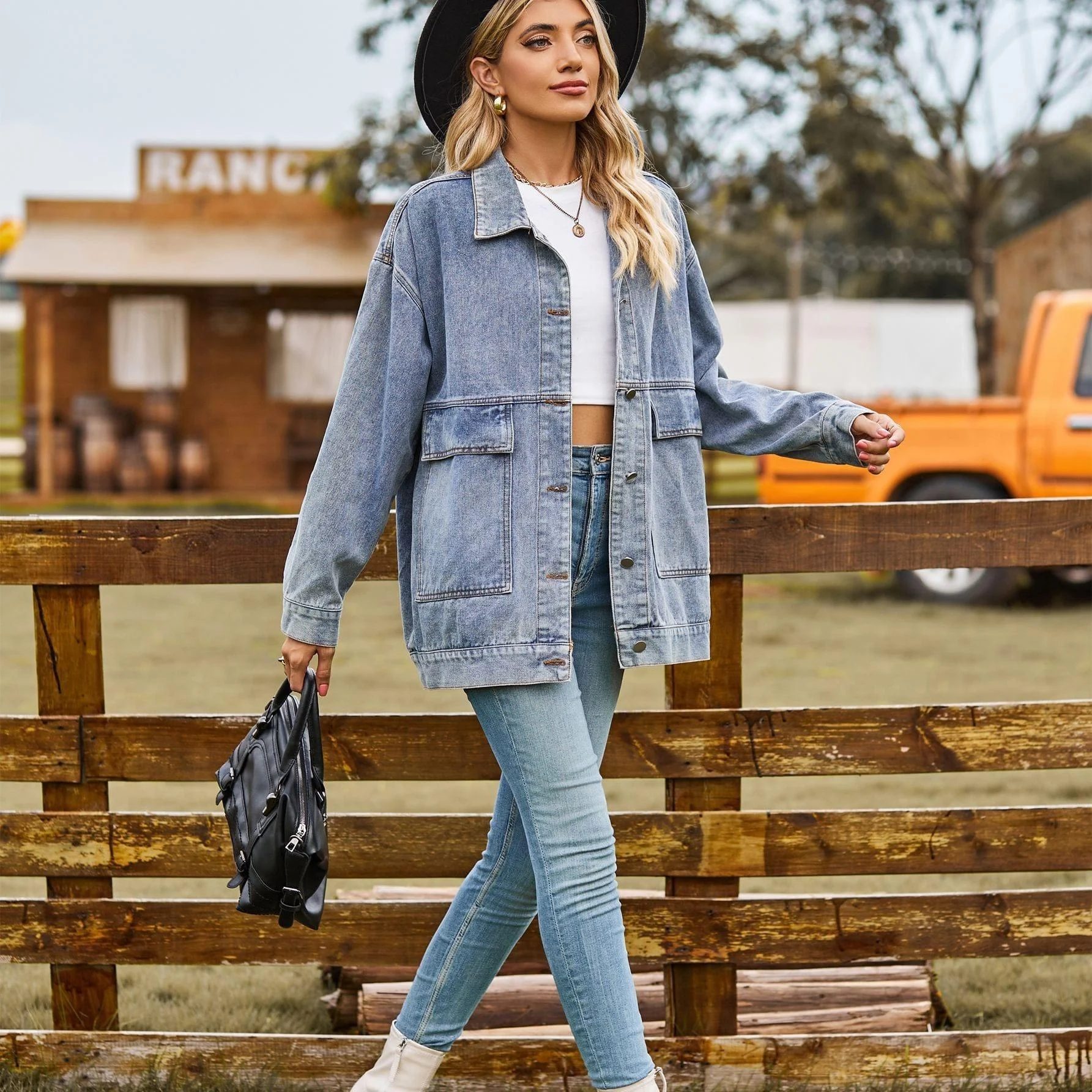 Zoe Oversized Denim Jacket - Glova