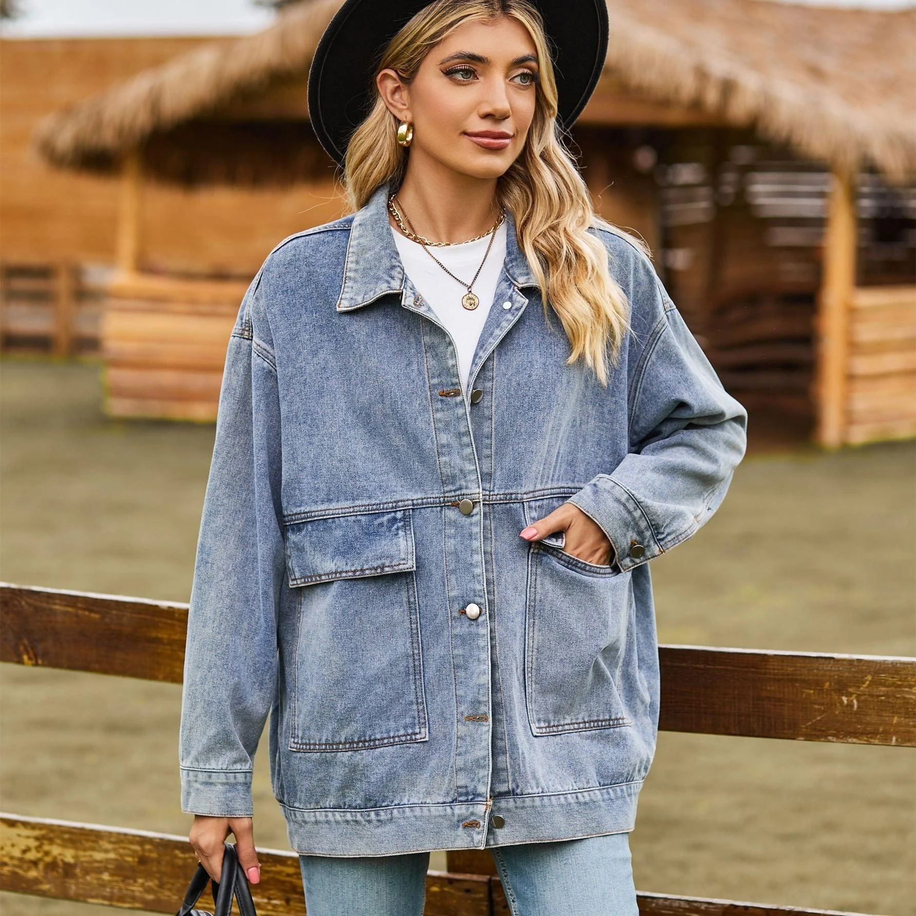 Zoe Oversized Denim Jacket - Glova