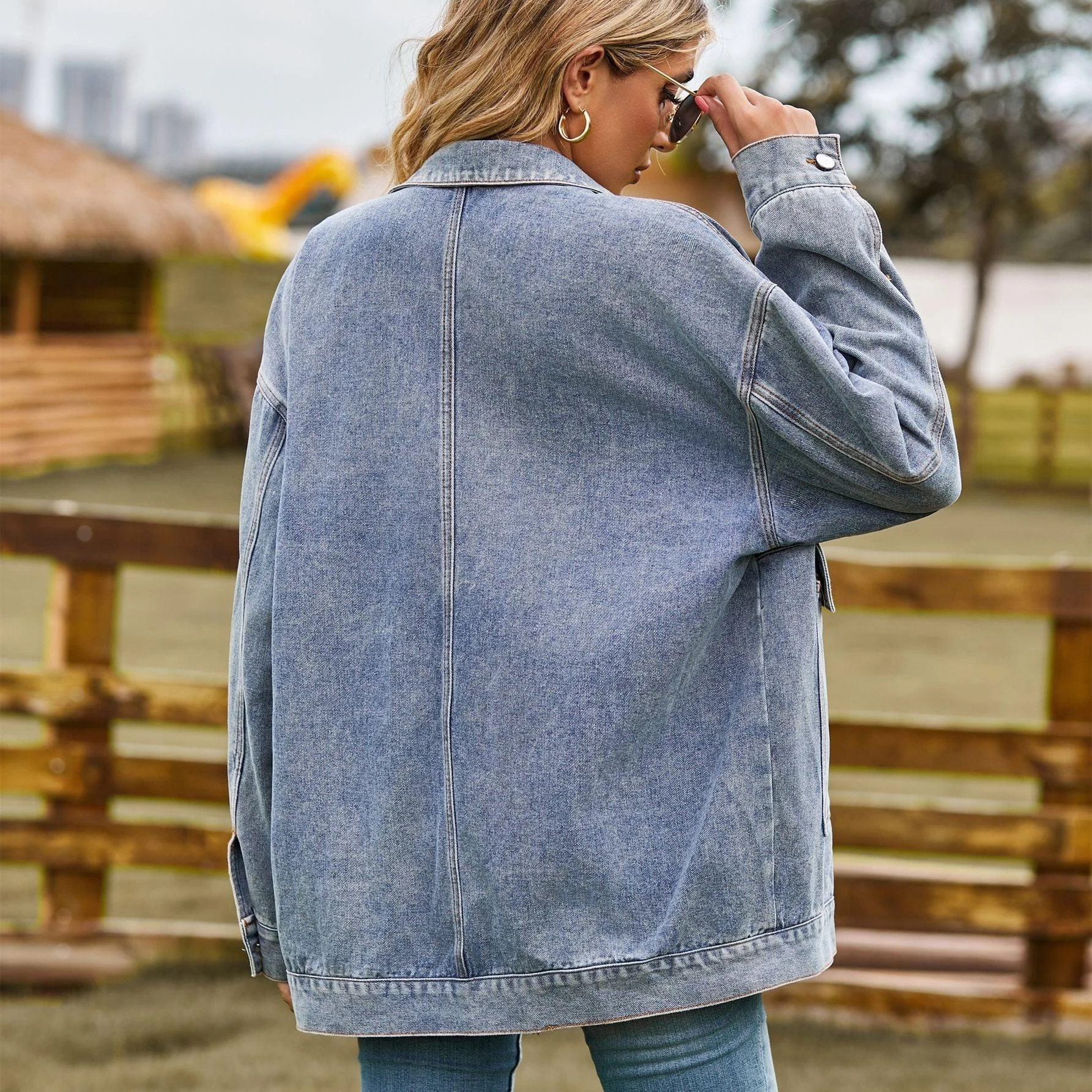 Zoe Oversized Denim Jacket - Glova