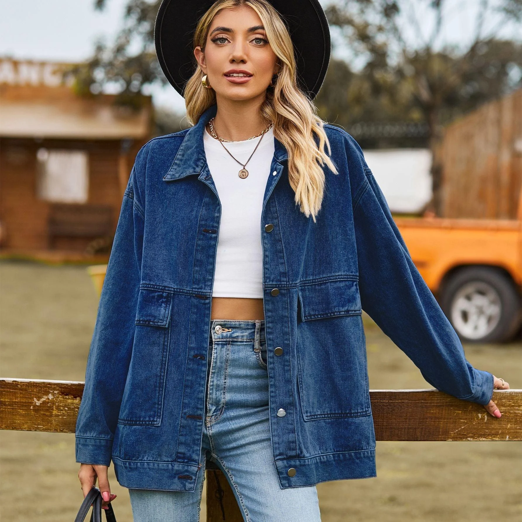 Zoe Oversized Denim Jacket - Glova