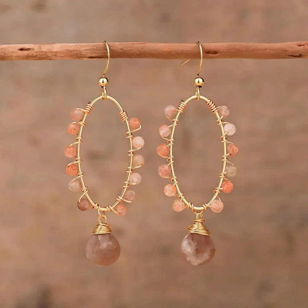 Natural Stone Bohemian Earrings - Glova