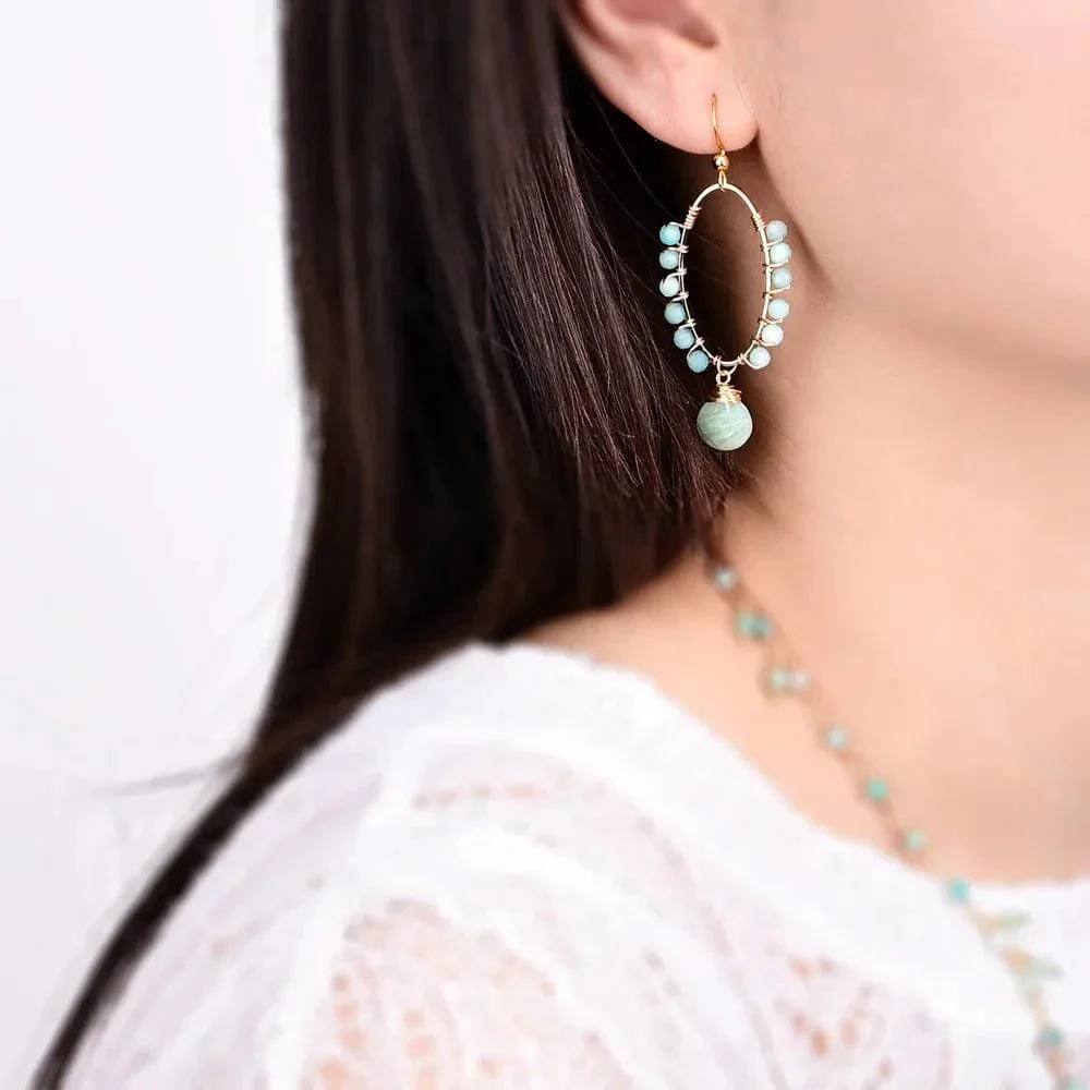 Natural Stone Bohemian Earrings - Glova