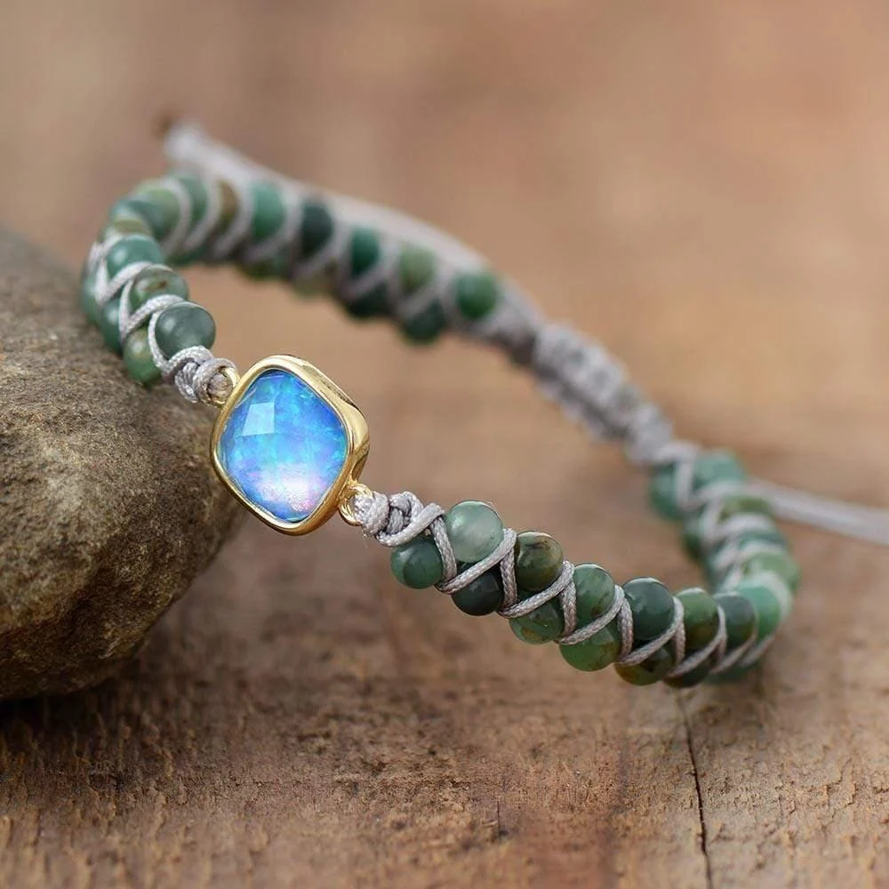 Natural Stone Braided Bracelet - Glova