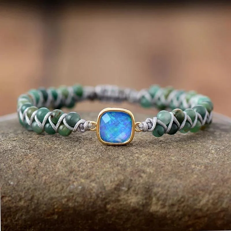 Natural Stone Braided Bracelet - Glova