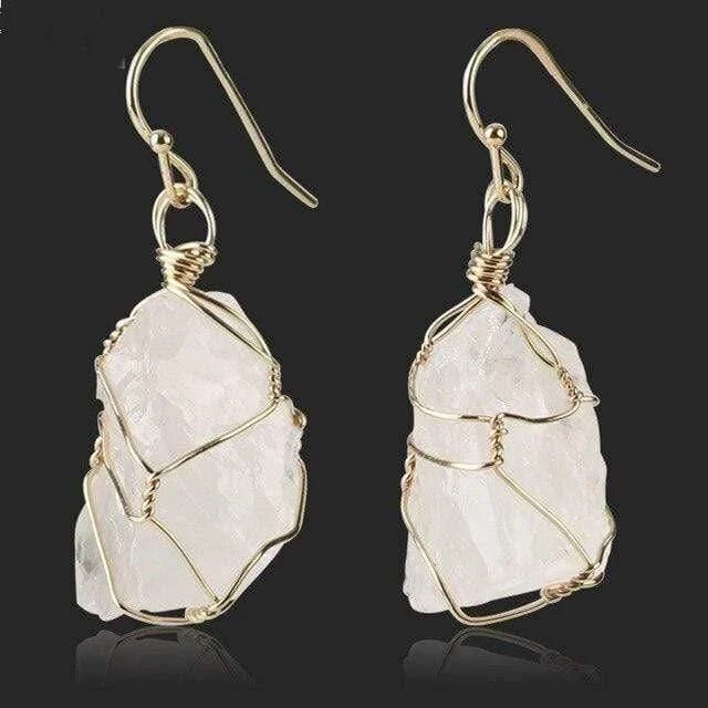 Natural Stone Irregular Shaped Earrings - Glova