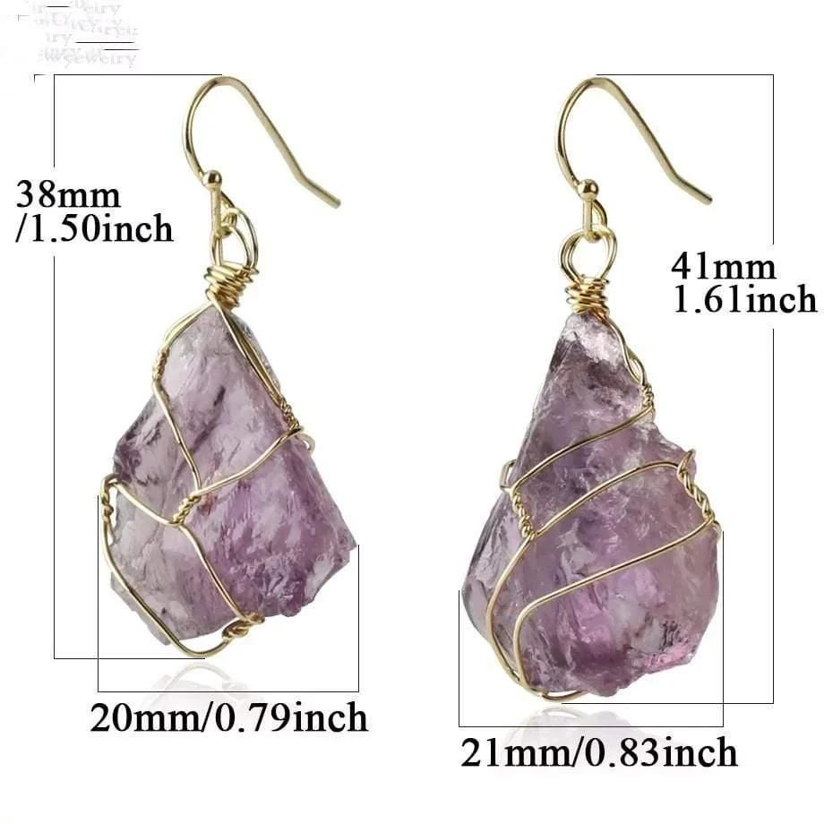 Natural Stone Irregular Shaped Earrings - Glova