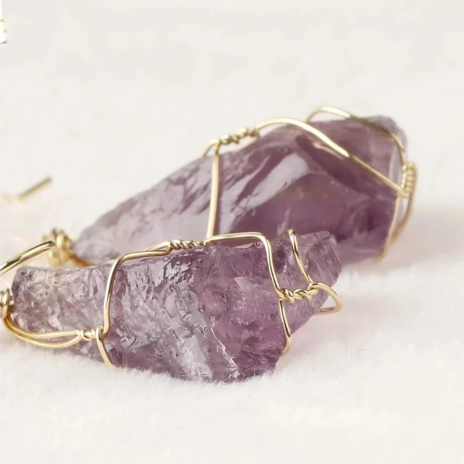 Natural Stone Irregular Shaped Earrings - Glova