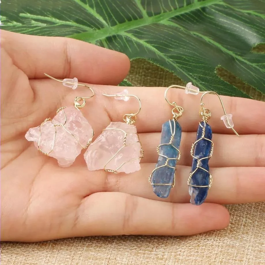 Natural Stone Irregular Shaped Earrings - Glova