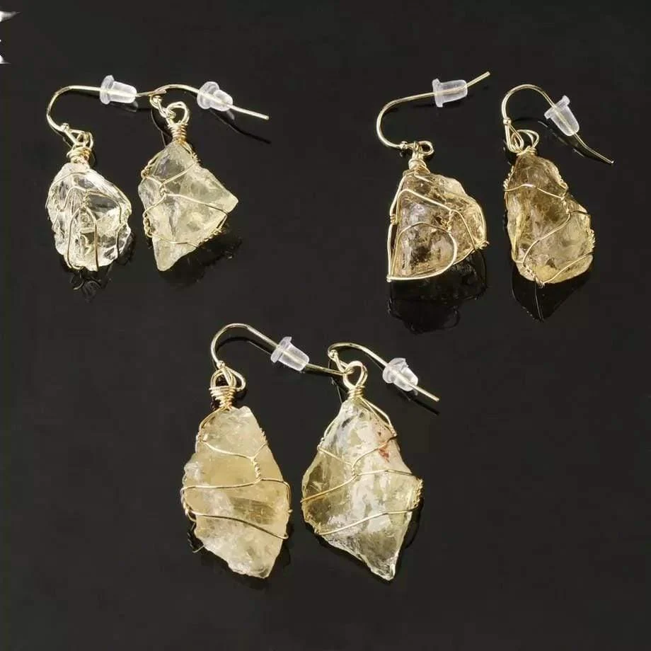 Natural Stone Irregular Shaped Earrings - Glova