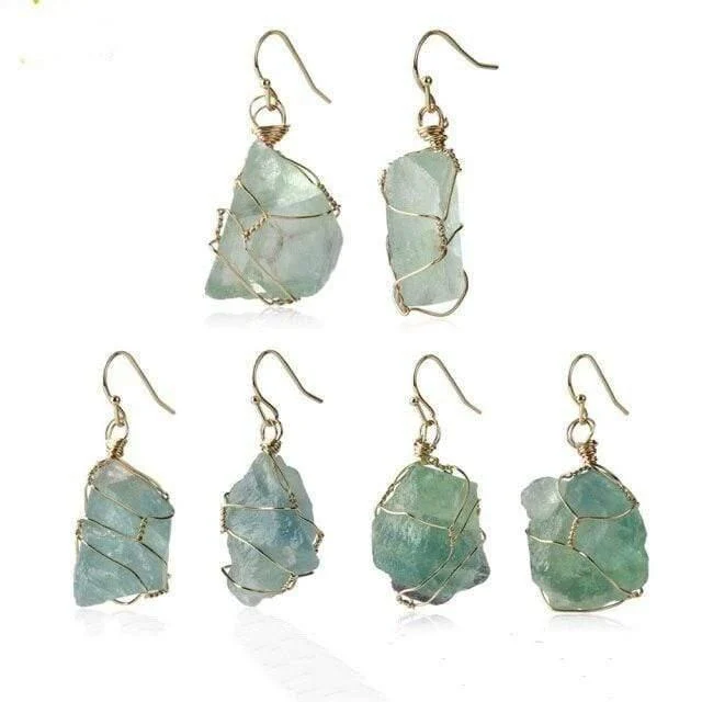 Natural Stone Irregular Shaped Earrings - Glova