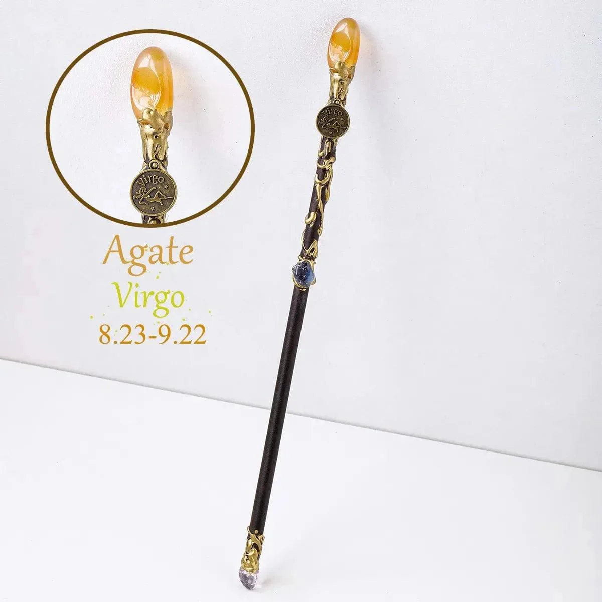 Natural Stone Zodiac Sign Wand - Glova