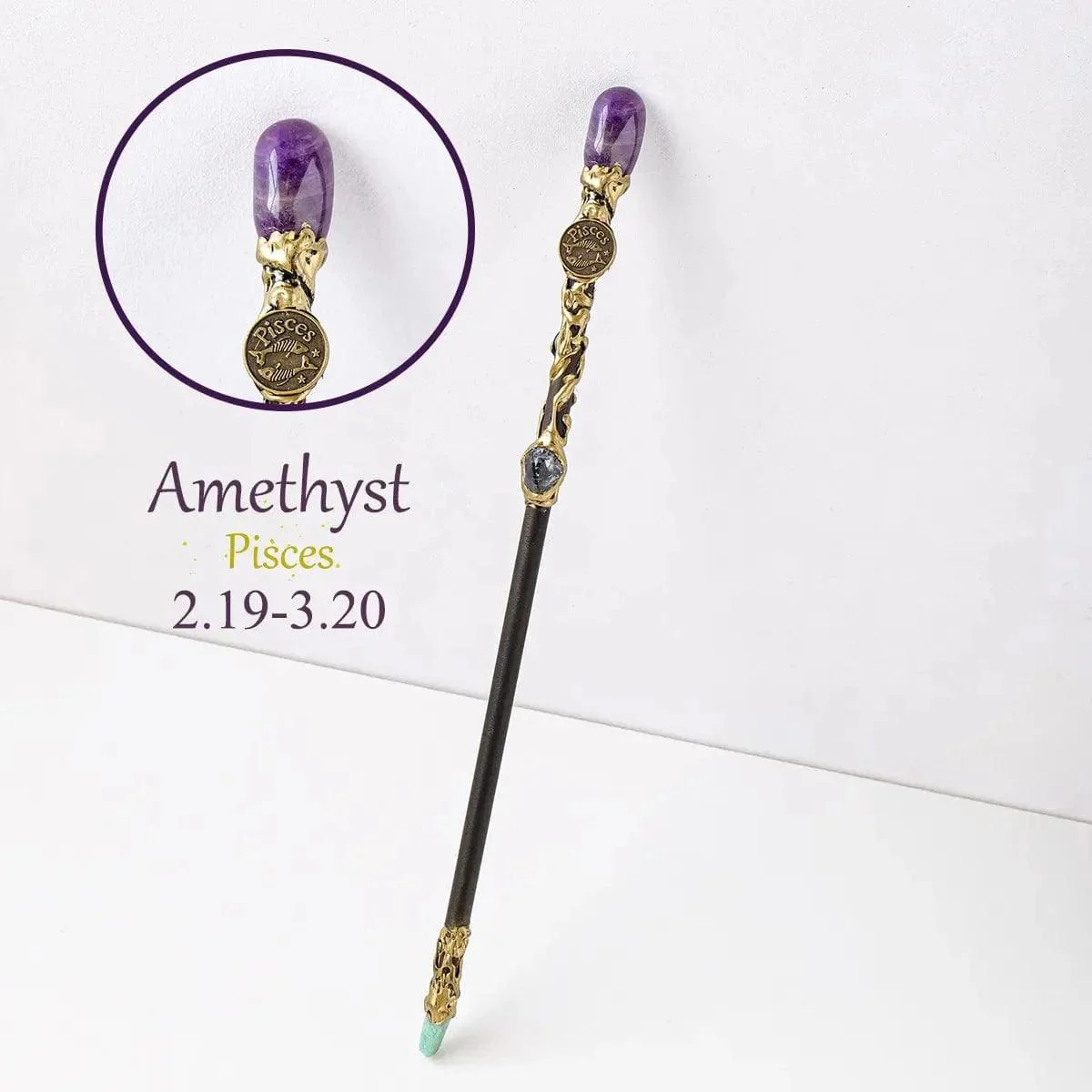 Natural Stone Zodiac Sign Wand - Glova