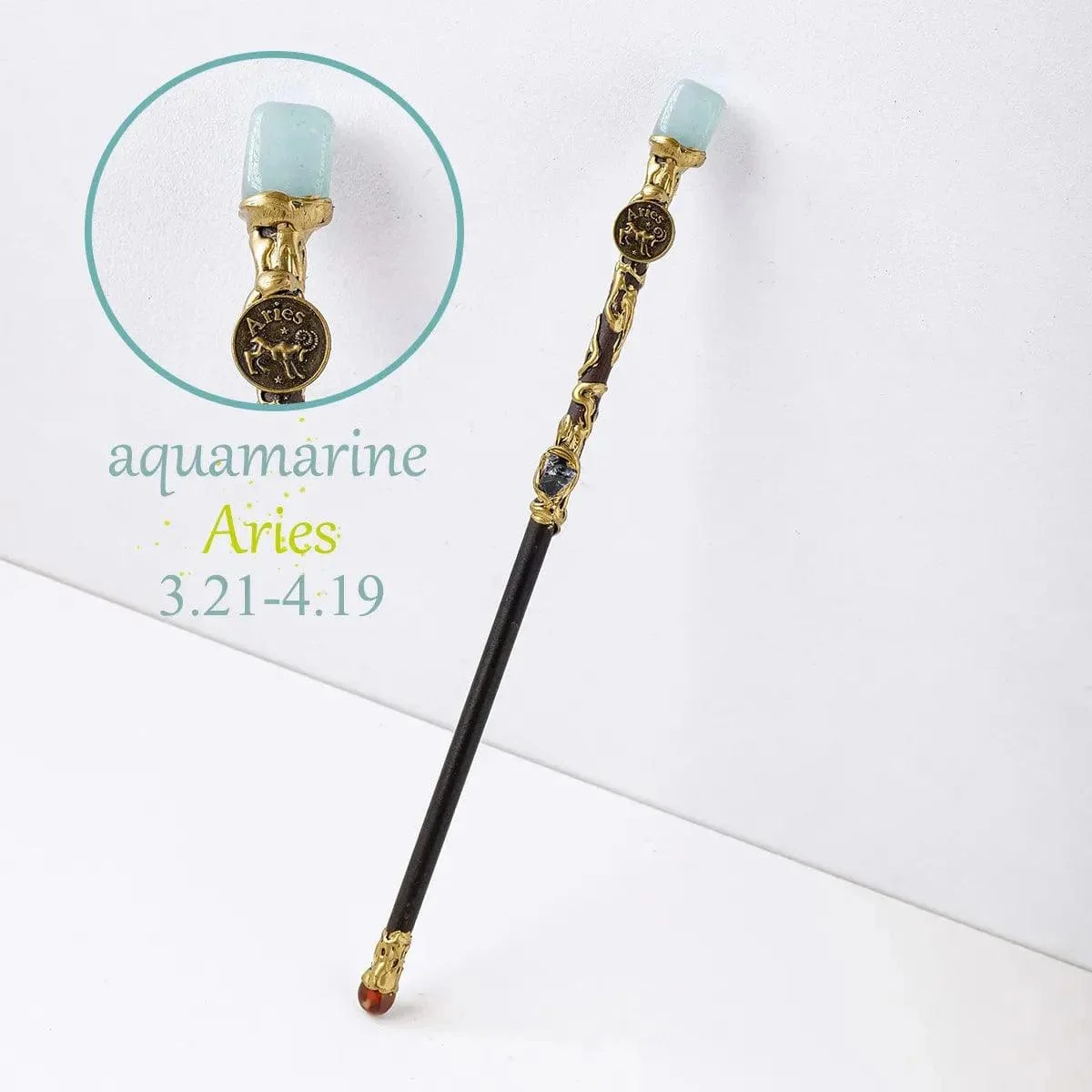 Natural Stone Zodiac Sign Wand - Glova