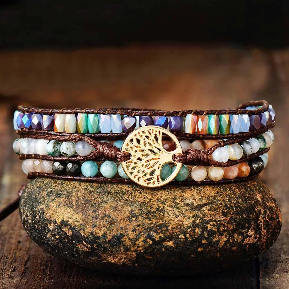 Natural Stones Tree Of Life Bracelet - Glova