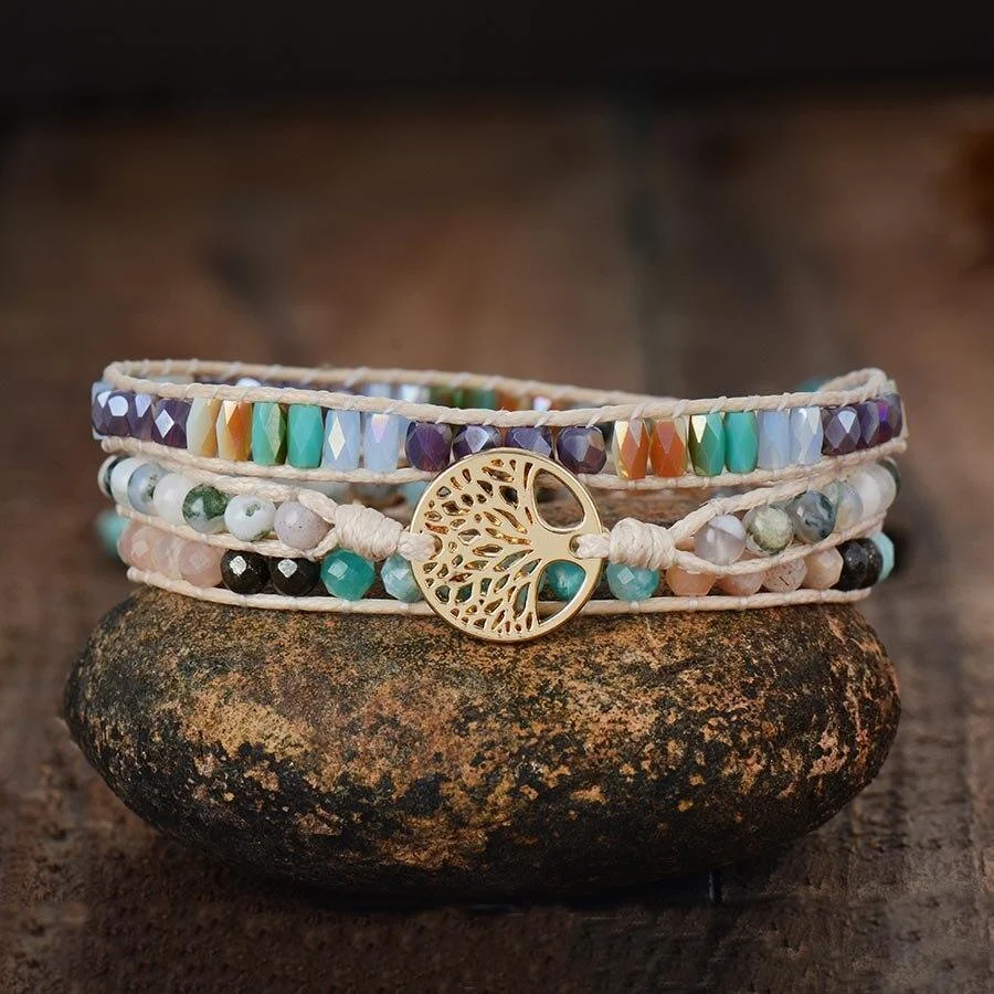 Natural Stones Tree Of Life Bracelet - Glova