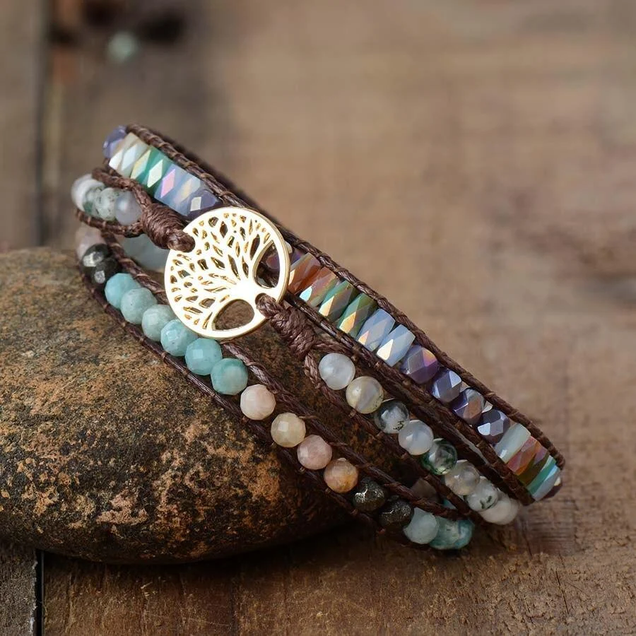 Natural Stones Tree Of Life Bracelet - Glova