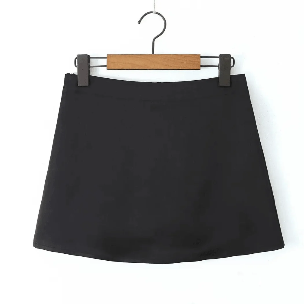 Tassha Boxer Satin Mini Skirts - Glova