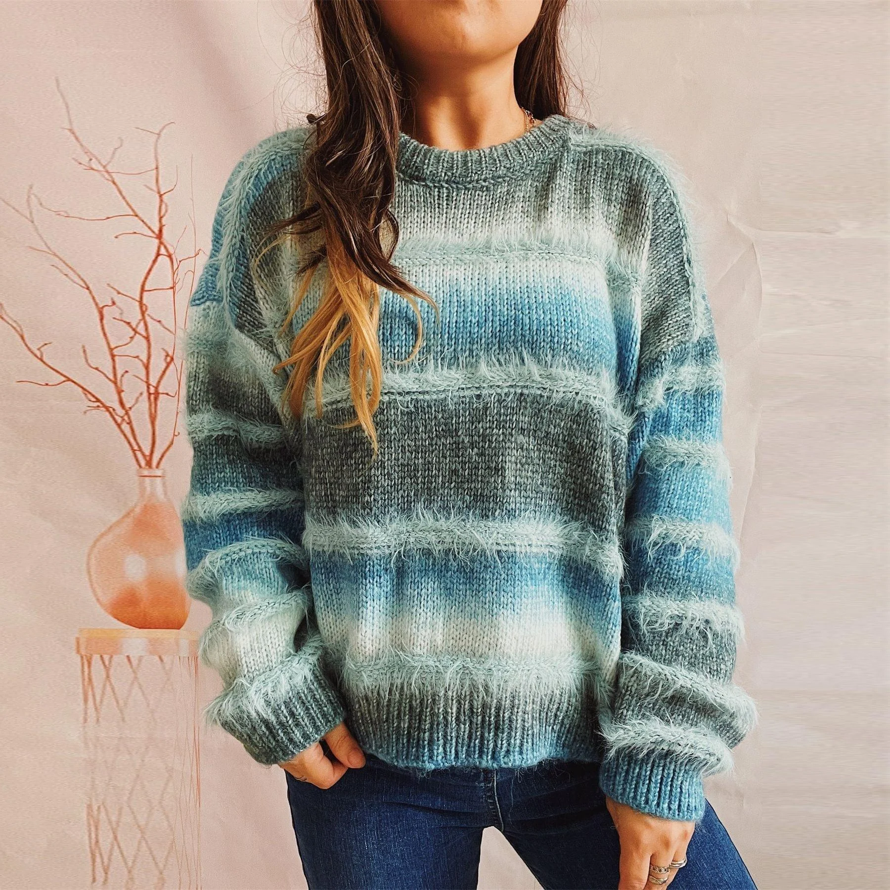 Tayla Gradient Striped Sweater - Glova