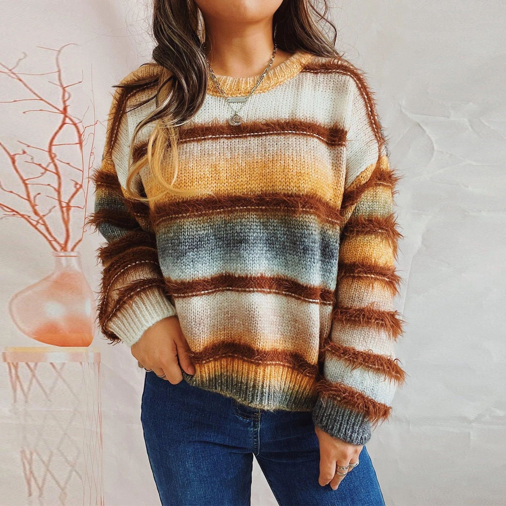 Tayla Gradient Striped Sweater - Glova