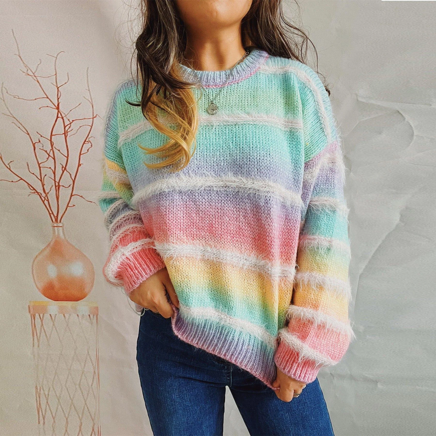 Tayla Gradient Striped Sweater - Glova