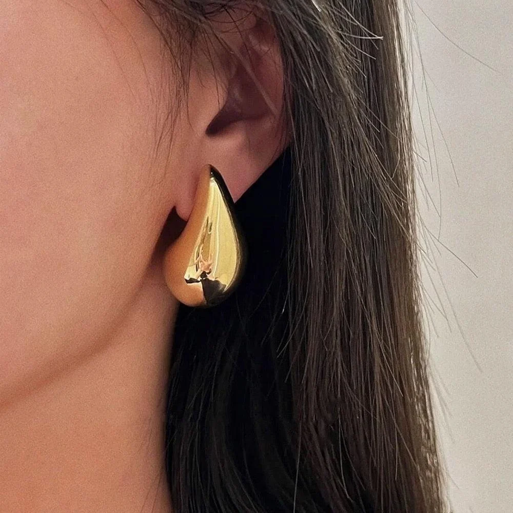 Tear Drop Bubble Earrings - Gold or Silver - Glova