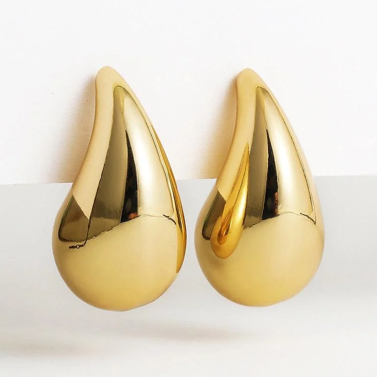 Tear Drop Bubble Earrings - Gold or Silver - Glova