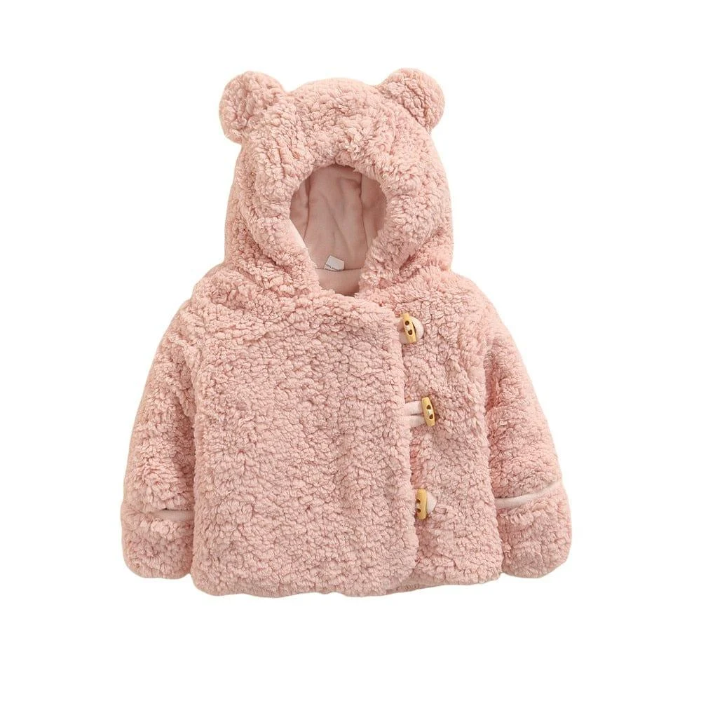 Teddy Bear Baby Velvet Hooded Coat - Glova