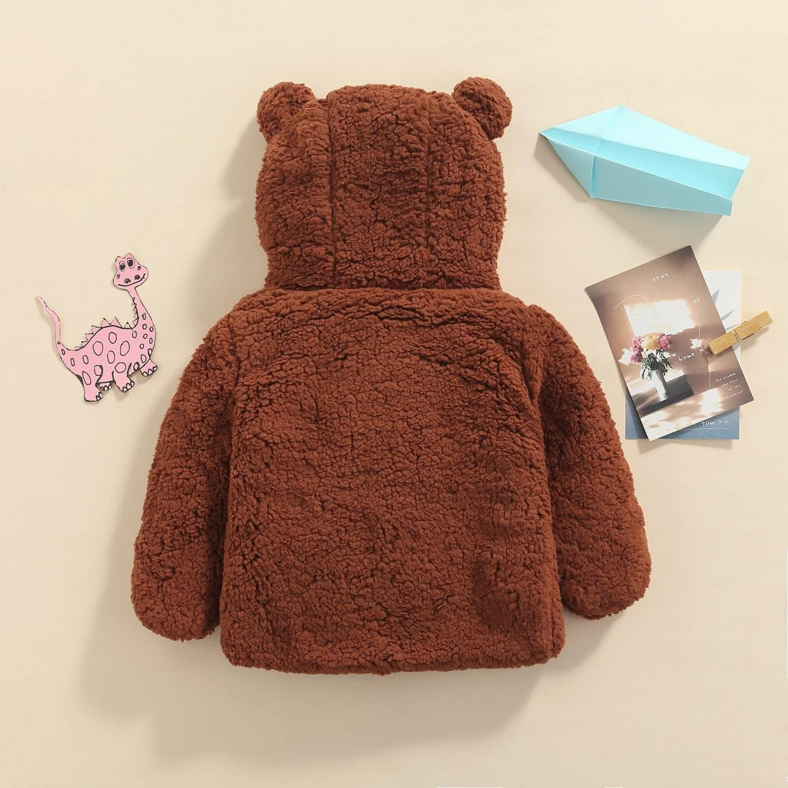 Teddy Bear Baby Velvet Hooded Coat - Glova