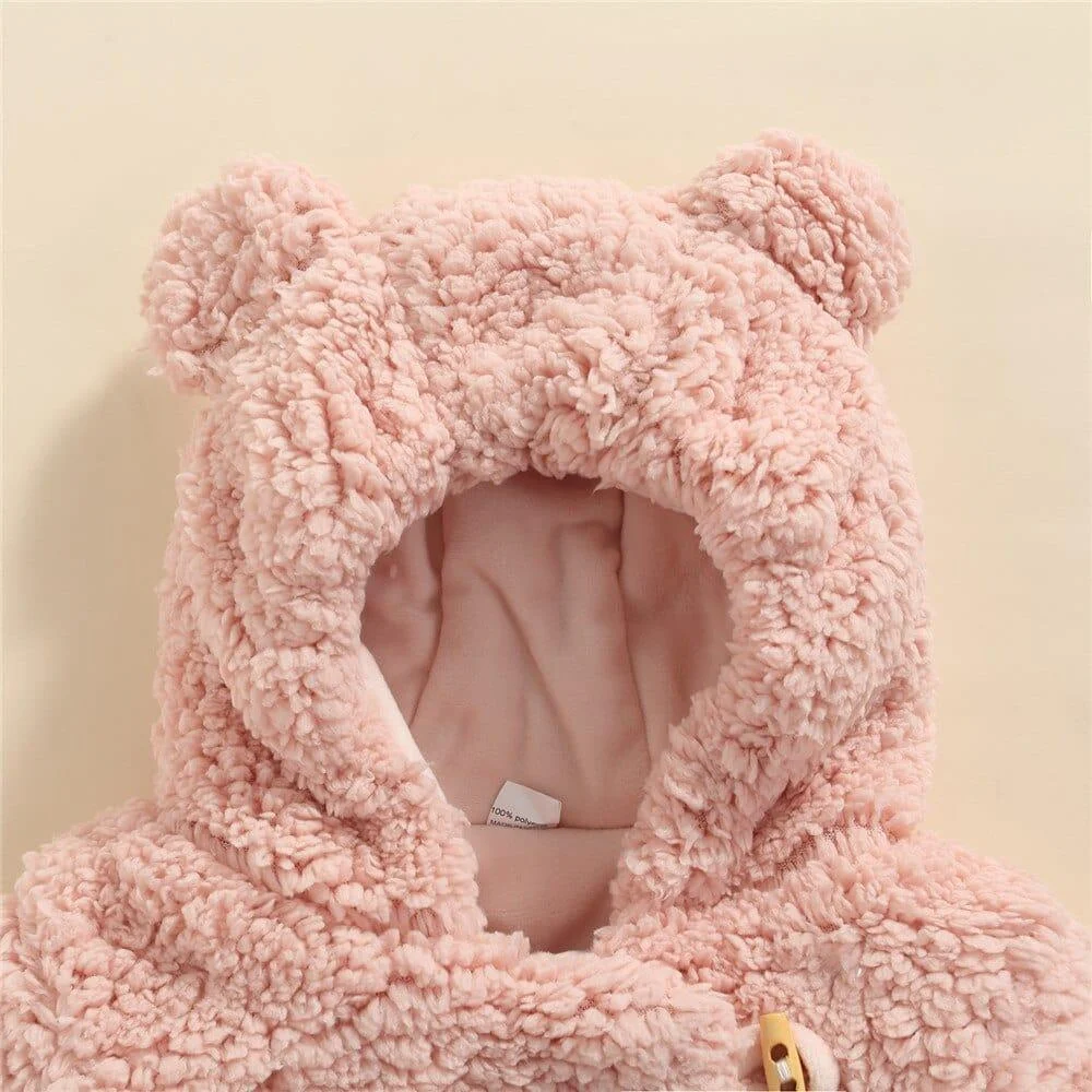 Teddy Bear Baby Velvet Hooded Coat - Glova