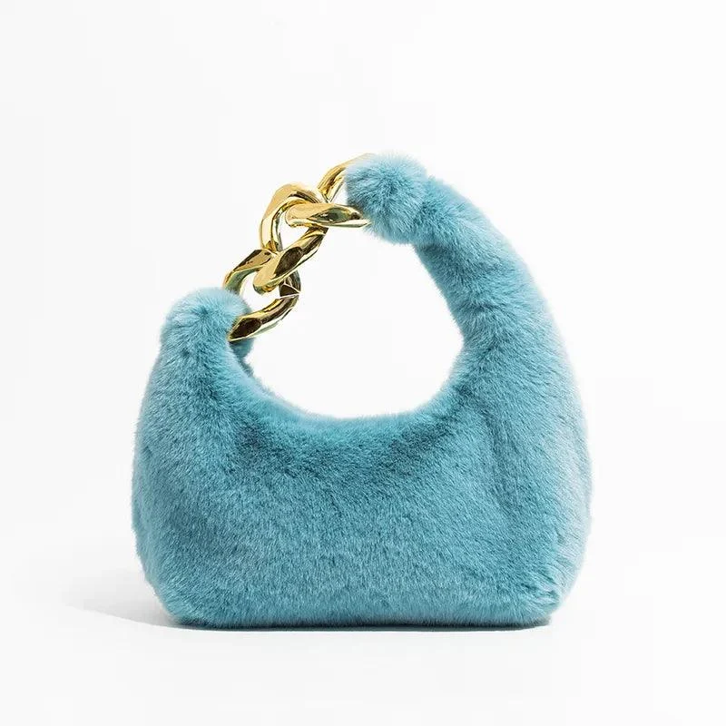 Telma Faux Fur Half Moon Mini Bag - Glova