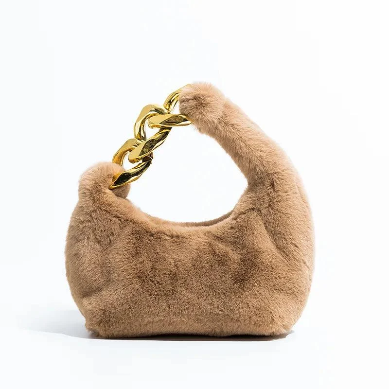 Telma Faux Fur Half Moon Mini Bag - Glova