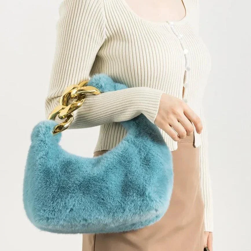 Telma Faux Fur Half Moon Mini Bag - Glova