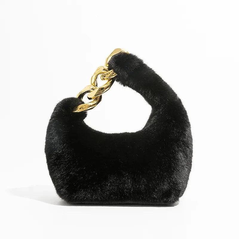 Telma Faux Fur Half Moon Mini Bag - Glova