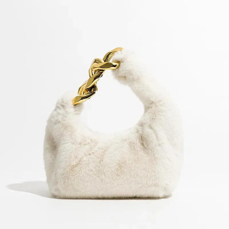 Telma Faux Fur Half Moon Mini Bag - Glova