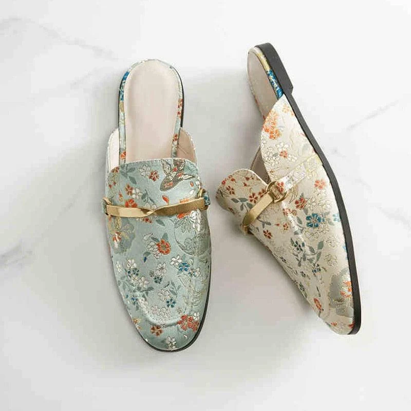 Teressa Floral Prints Mules - 2 Colors - Glova