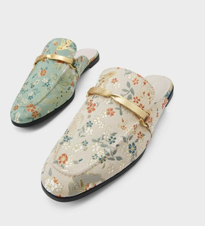 Teressa Floral Prints Mules - 2 Colors - Glova