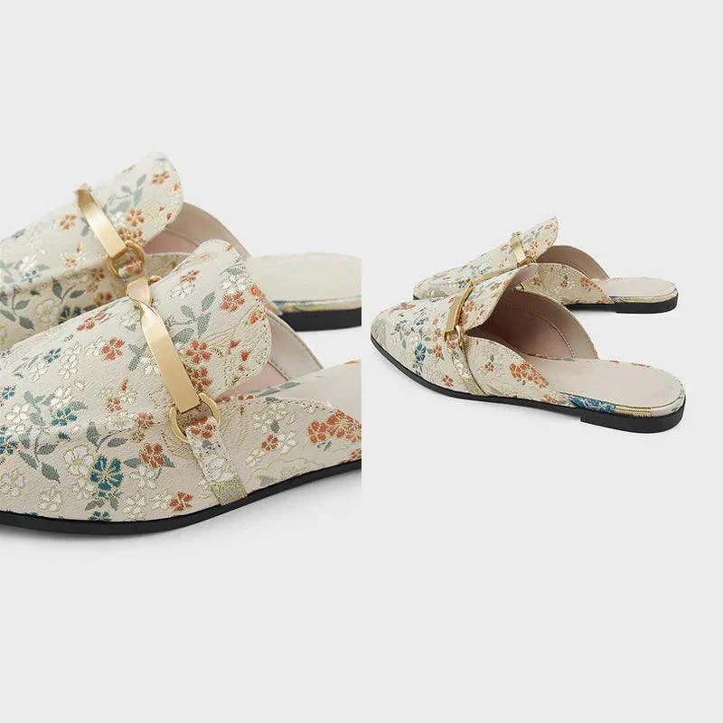 Teressa Floral Prints Mules - 2 Colors - Glova