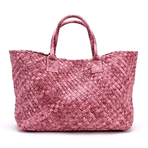 Tezza Serpentine Print Woven Tote Bag - 7 Colors - Glova