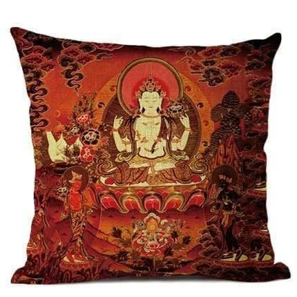 Thangka Tibetan Buddhist Painting Cushion Covers - Glova