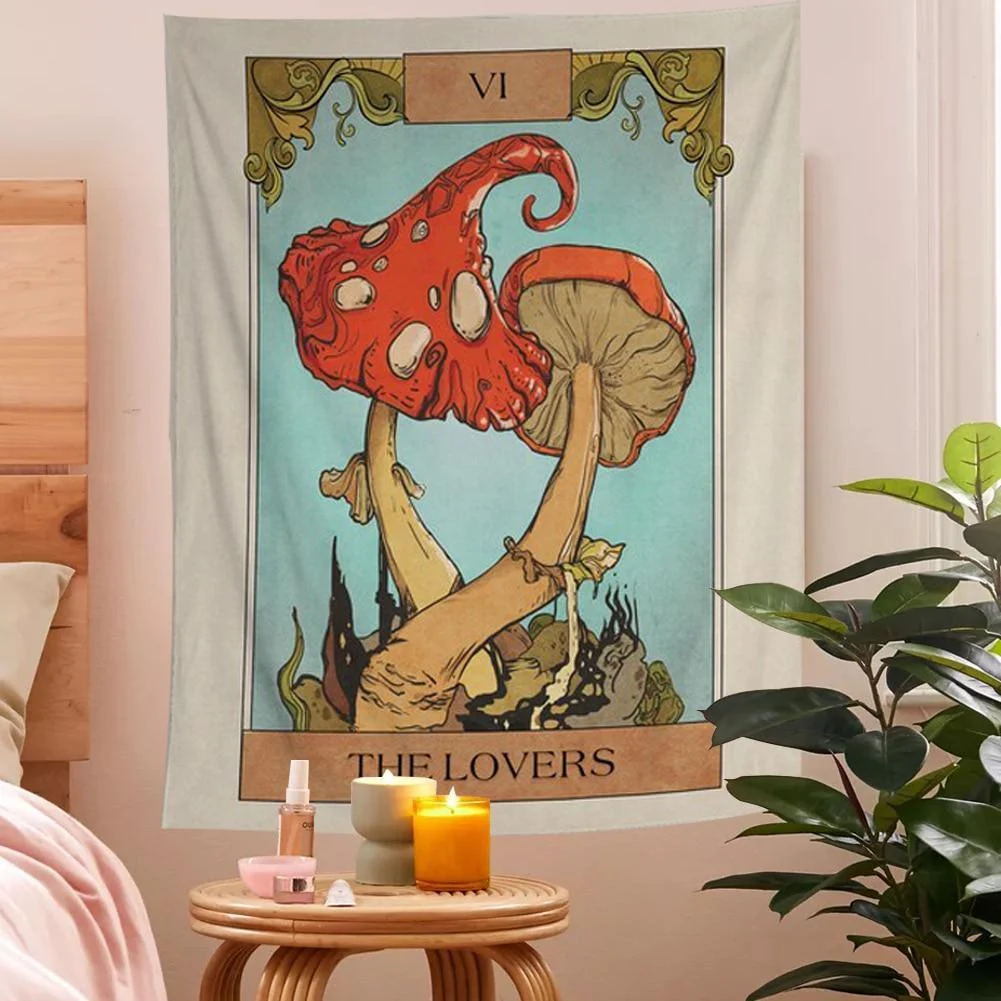 The Lovers Tarot Card Tapestry - Glova