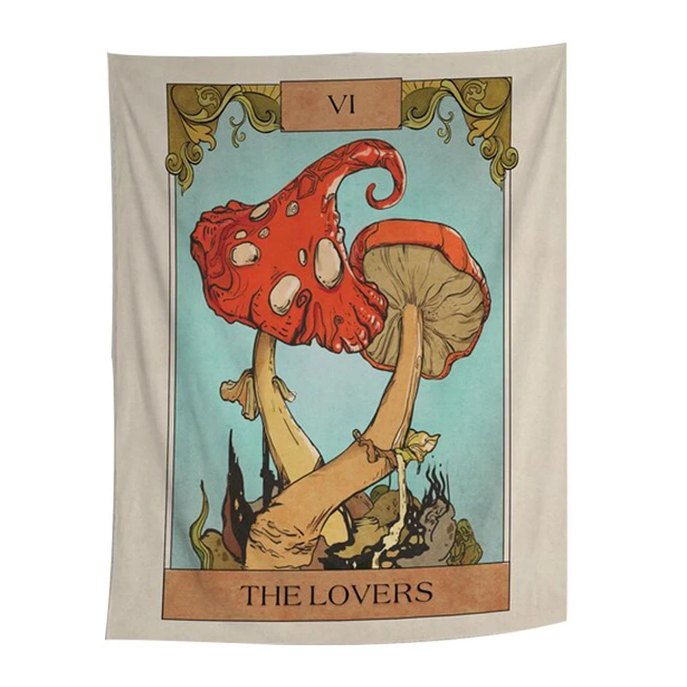 The Lovers Tarot Card Tapestry - Glova