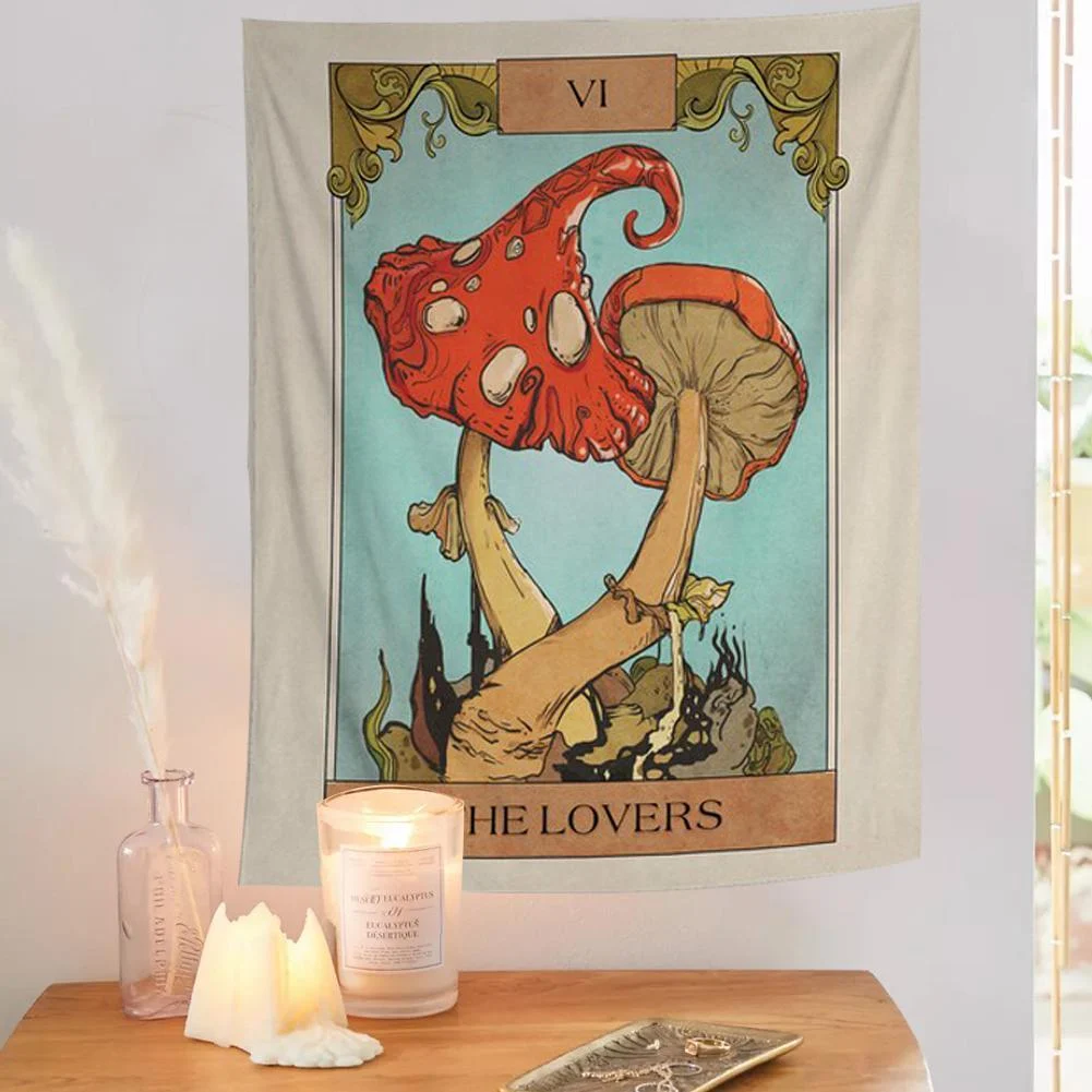 The Lovers Tarot Card Tapestry - Glova