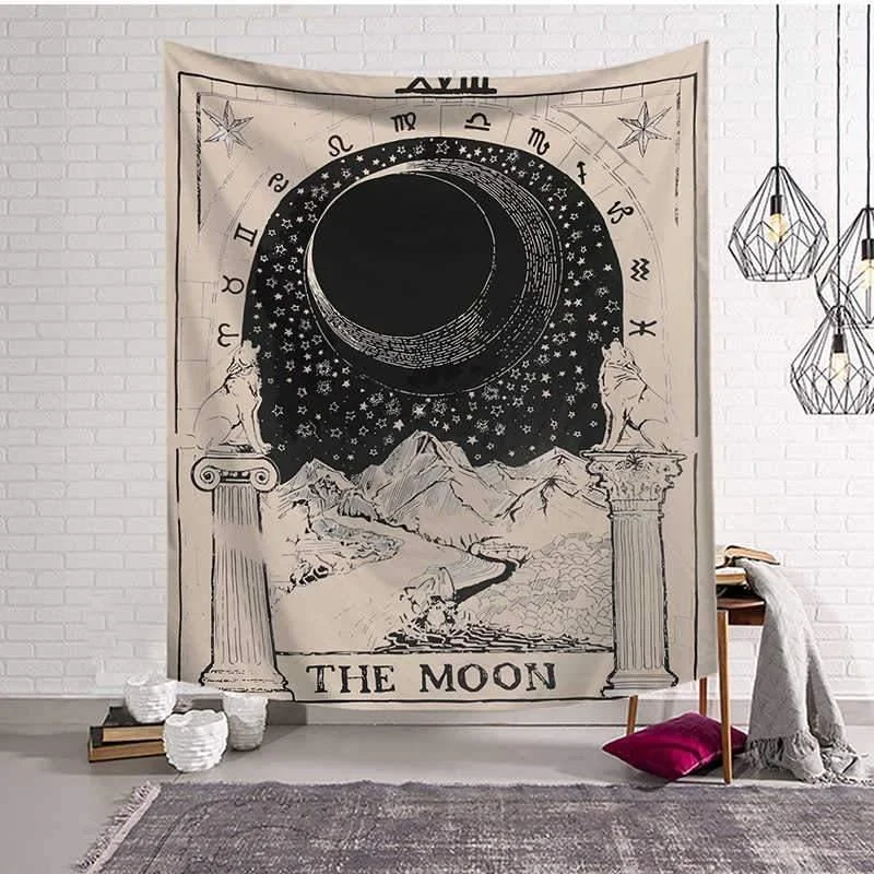 The Moon Tarot Tapestry - Glova