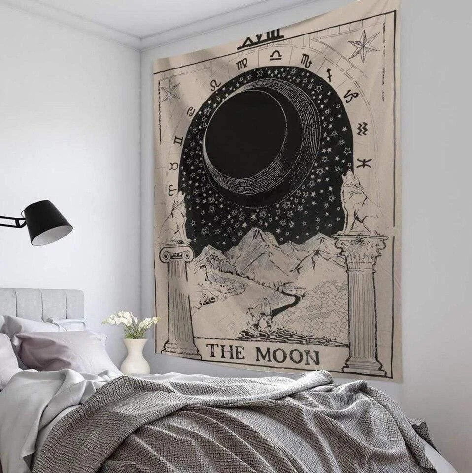 The Moon Tarot Tapestry - Glova