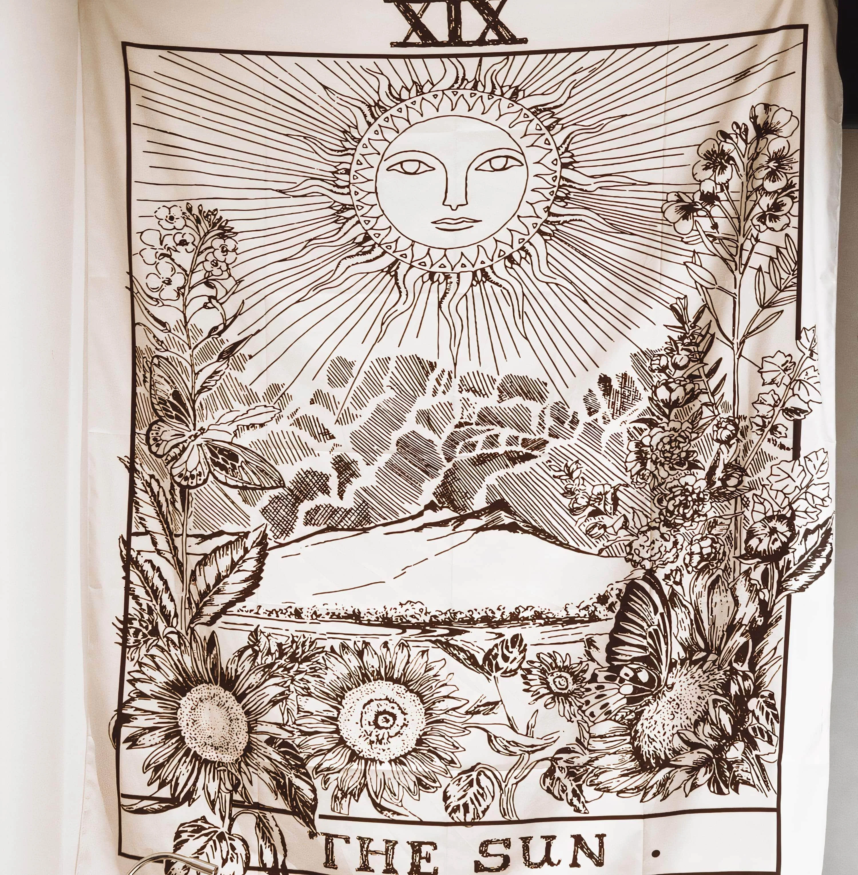 The Sun Tarot Card Tapestry - Glova