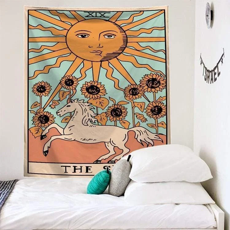 THE SUN Tarot Wall Tapestry - Glova