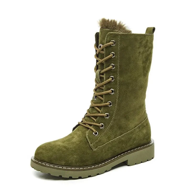 Thicken Fur Snow Boots Suede High Top Non-slip Boots - Glova